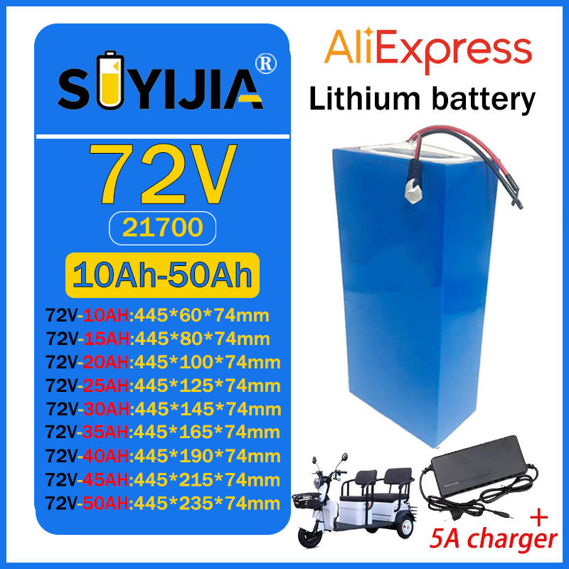 Electric Bicycle Battery 72V 30Ah - Paket Baterai Lithium 72V 50Ah 45Ah